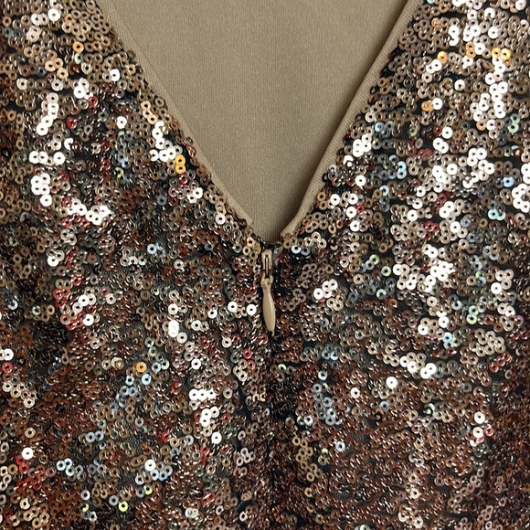 Forever 21+ Bronze Sequin Peplum Top - Picture 6 of 12
